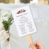 Wild Flowers & Romance Wedding Program Fan Handwaaier