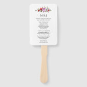 Wild Flowers & Romance Wedding Program Fan Handwaaier (Voorkant)