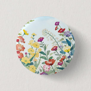 Wild Flowers Ronde Button 3,2 Cm
