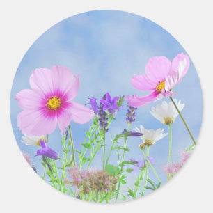 Wild Flowers Ronde Sticker