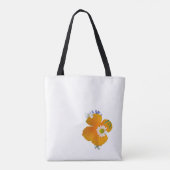 Wild Flowers: Sinaasappel Wit Roze Canvas tas (Achterkant)