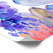 Wild Flowers Waterverf Behang Poster (Hoek)