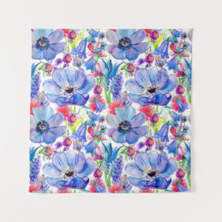 Wild Flowers Waterverf Behang Wandkleed