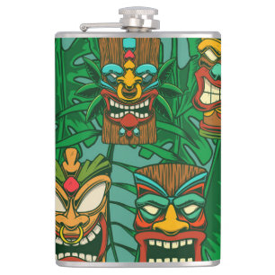 Wild Flowers Waterverf: kleurrijk naadloos Heupfles