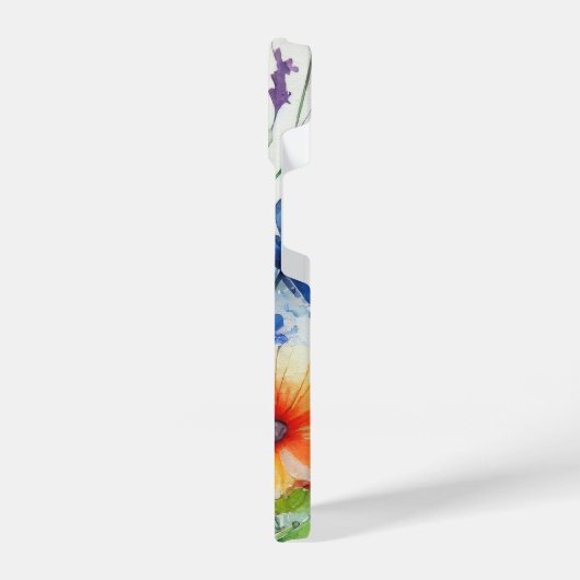Wild Flowers Waterverf Trendy iPhone Hoesje (Linkerkant)