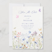 Wild flowers wedding save the date (Voorkant)