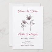 Wild Flowers with Branches and Leaves Kaart (Voorkant)