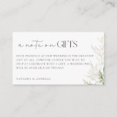 Wild Forest A Note on Gifts Wedding Informatiekaartje (Voorkant)