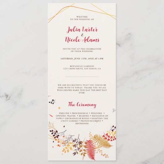 Wild Forest Bloemen Varen Paddenstoelen Foliage Br Programma (Voorkant)