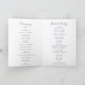 Wild Forest Floral Folded Black Wedding Programme Programma (Binnen)