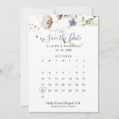 Wild Forest Floral Save the Date Calendar (Voorkant)