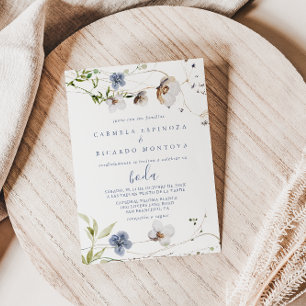 Wild Forest Floral Spain Wedding Kaart