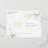 Wild Forest Greenery bewaar de uitnodiging tot Fol (Voorkant / Achterkant)