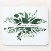 Wild Forest | Groen botanisch gepersonaliseerd Muismat (Voorkant)