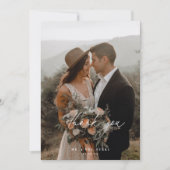 Wild Forest Pines bruiloft foto Bedankkaart (Voorkant)