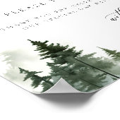 Wild Forest Pines Trouwgunst Poster (Hoek)