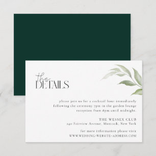 Wild Forest Wedding Details Kaart