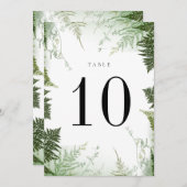 Wild Forest Wedding Table Number Kaart (Voorkant / Achterkant)