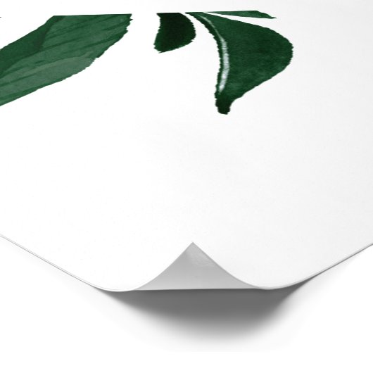 Wild Forest | Welkom groene botanische bruiloft Poster (Hoek)