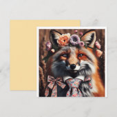 Wild fox wearing a tie cute kaart (Voorkant / Achterkant)