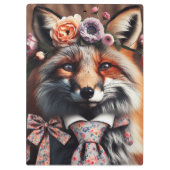 Wild fox wearing a tie cute  klembord (Achterkant)