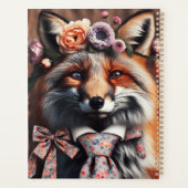 Wild fox wearing a tie cute  planner (Achterkant)