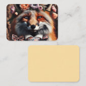 Wild fox wearing a tie cute visitekaartje (Voorkant / Achterkant)