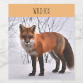 Wild Fox Wijn Label Etiket (Enkel label)