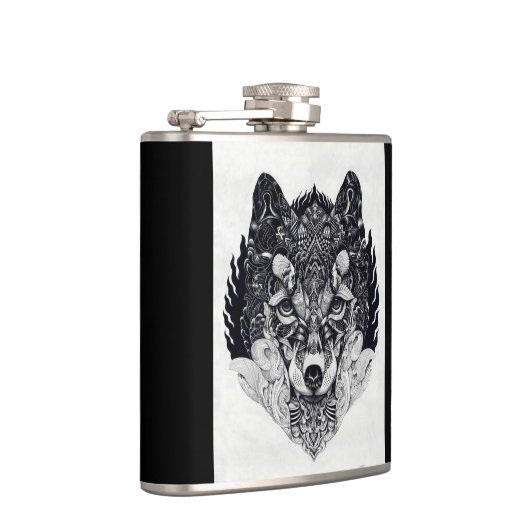 Wild Fox-Wolf Flask Heupfles (Rechts)