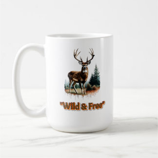 Wild & Free Deer Natuur Graphic Koffiemok