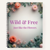  Wild & Free Floral Line Art | Boho Minimal Design Notitieboek (Voorkant)