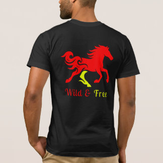 Wild & Free Horse Art Tribal Horse Lover's T-shirt