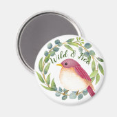 Wild & Free Song Bird Magneet (Voorkant / Achterkant)