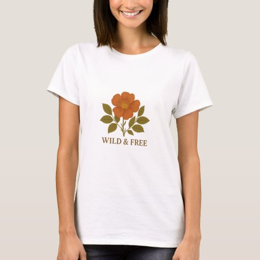 Wild & Free Wildrose Floral T-Shirt for Women (Devant)
