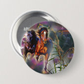 Wild gallop ronde button 7,6 cm (Voorkant /achterkant)