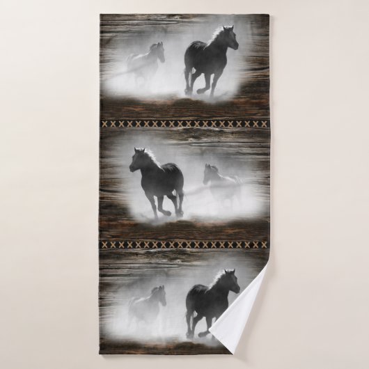 Wild Galloping Horse Badhanddoek (Badhanddoek)