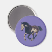 Wild Galloping Pinto American Paint Horse Magneet (Voorkant / Achterkant)