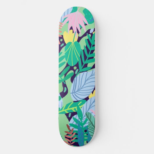 Wild Garden | Eclectisch modern Oerwoud van Boho Skateboard (Voorkant)