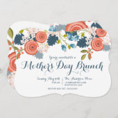 Wild Garden Floral Moederdag Brunch Uitnodiging (Voorkant / Achterkant)