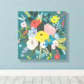 Wild Garden Flowers Canvas Afdruk (Insitu (Houten vloer))