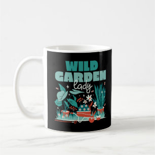 WILD GARDEN LADY LEUKE TUIN MET PLANTEN KOFFIEMOK