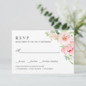Wild Garden | PInk WEDDING RSVP MEAL CHOICE (Staand voorkant)