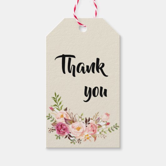 Wild Garden Wedding Gift Label Cadeaulabel (Voorkant)