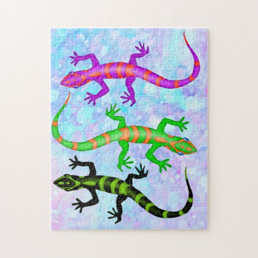 Wild Gecko Lizard Natuur Theme Legpuzzel (Verticaal)