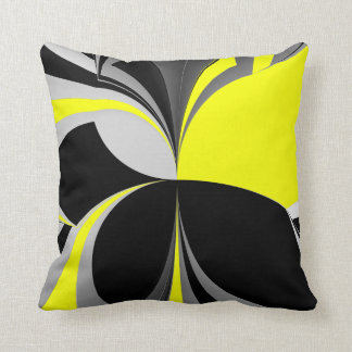 wild geel zwart abstract kussen
