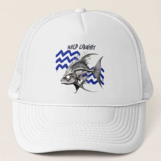 "Wild gevangen" Trucker Pet (Voorkant)
