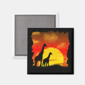 Wild Giraffe Magnet Magneet (Voorkant / Achterkant)
