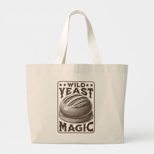 Wild Gist Magic Sourdough Brood Bakken Liefhebber Grote Tote Bag (Achterkant)