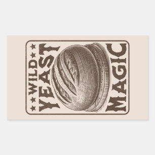 Wild Gist Magic Sourdough Brood Bakken Liefhebber Rechthoekige Sticker