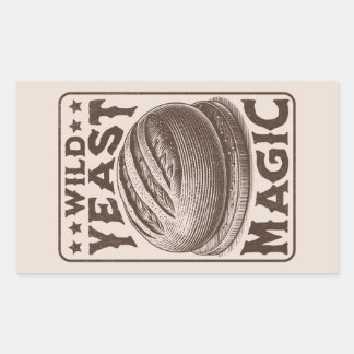 Wild Gist Magic Sourdough Brood Bakken Liefhebber Rechthoekige Sticker